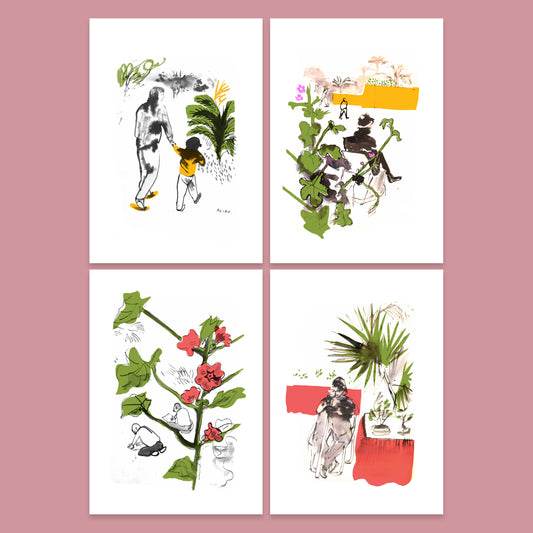 Let's See a Flower Show Postcard Set