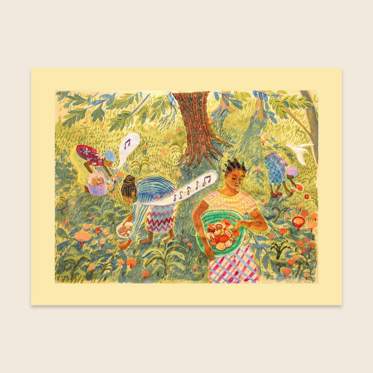 Mushroom Gatherers Print