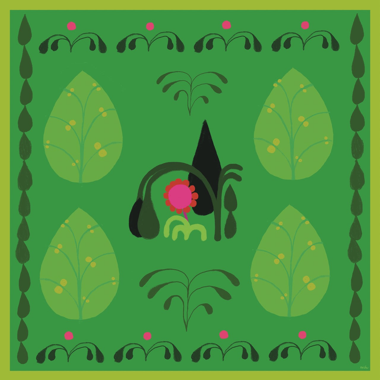 Secret Garden Silk Scarf